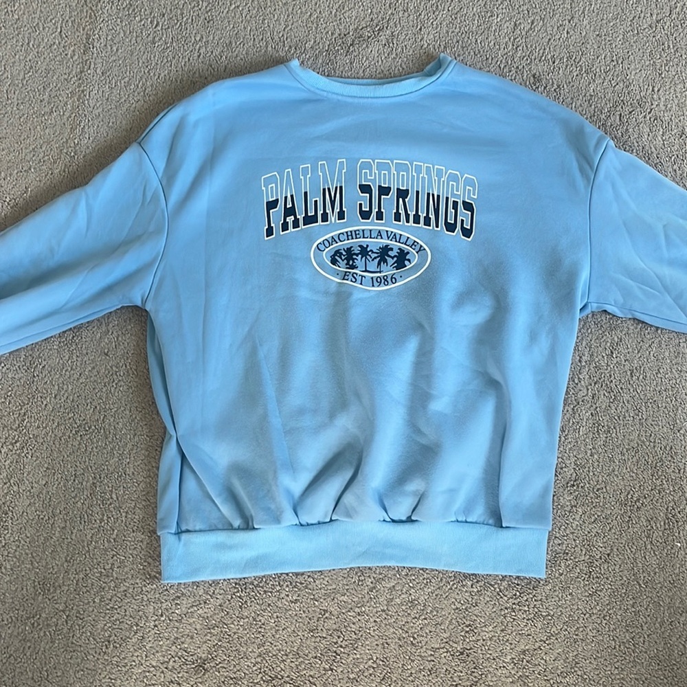 Light blue Palm Springs crewneck